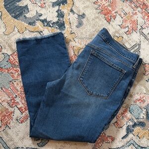 Old Navy Women's Medium Blue Denim Jeans with Frayed Hem